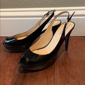 Guess Platform Peep Toe Stilettos